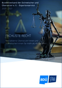 Cover der Fachliste Recht